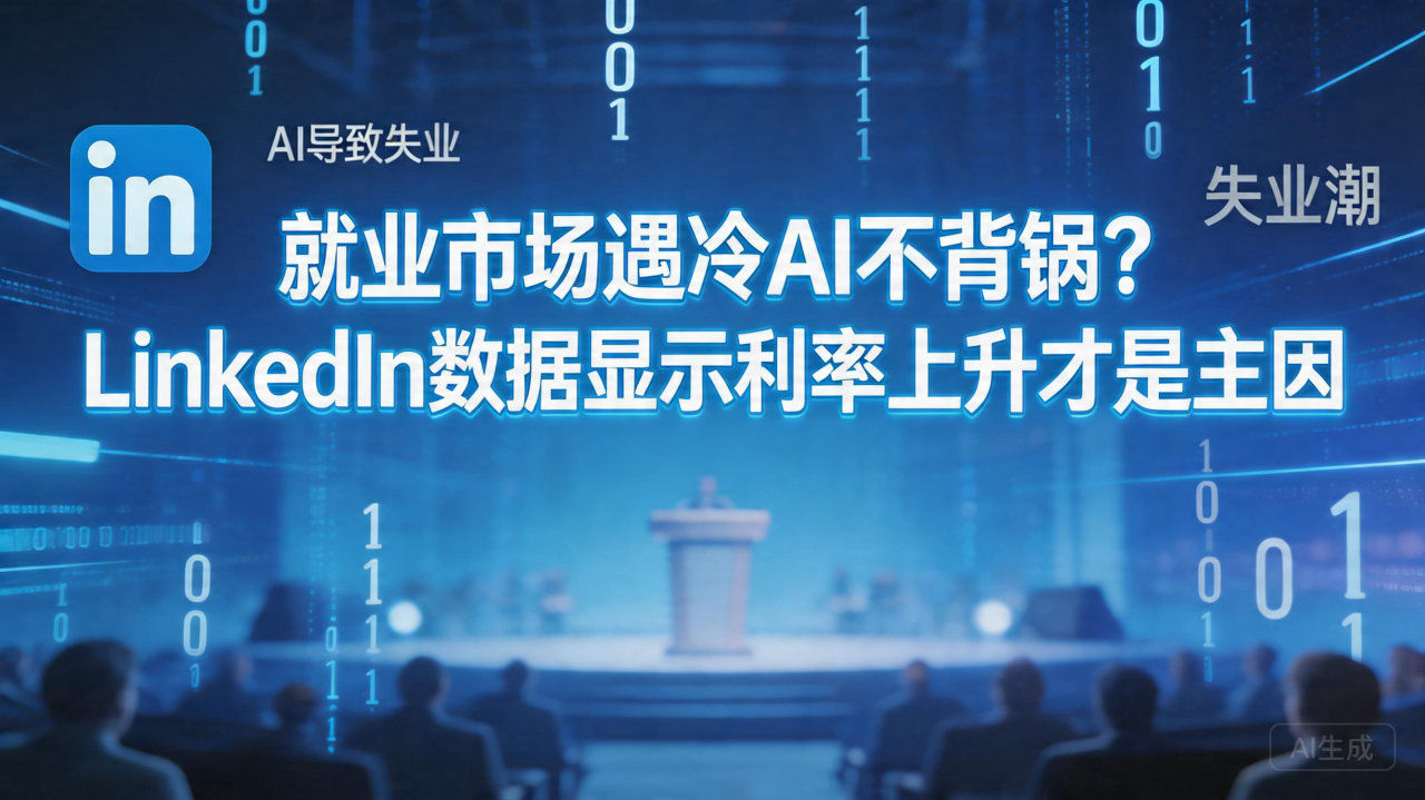 就业市场遇冷AI不背锅？LinkedIn数据显示利率上升才…