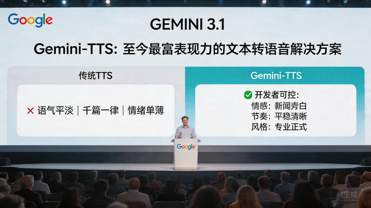 谷歌发布最强TTS模型，支持近 70 种语言
