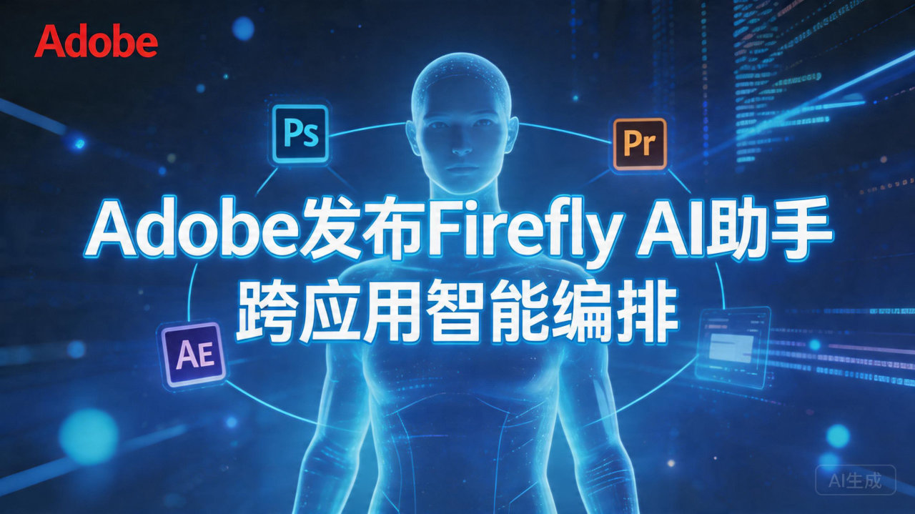 Adobe发布Firefly AI助手，跨应用智能编排