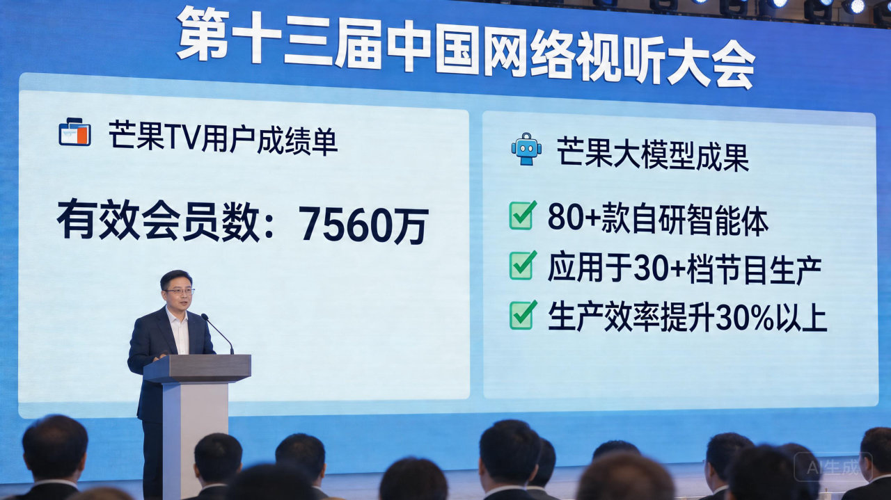 芒果TV会员破 7560 万，自研大模型上岗 30 多档节目，湖南广电AI转型成绩单来了

