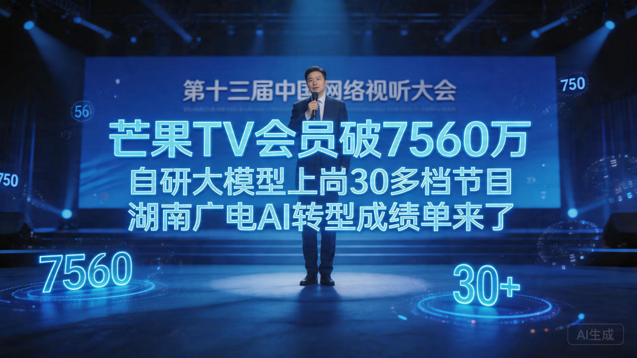 芒果TV会员破 7560 万，自研大模型上岗 30 多档节…