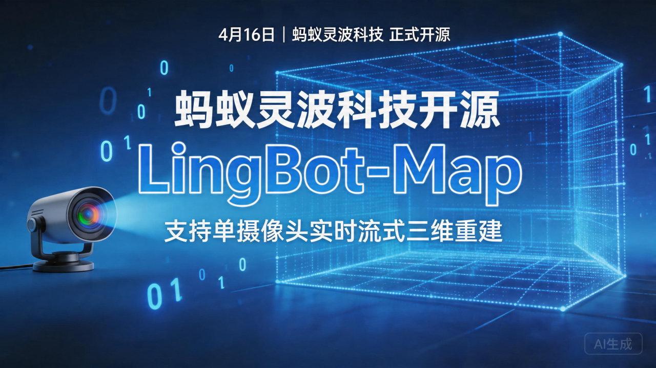 蚂蚁灵波科技开源 LingBot-Map：支持单摄像头实时…