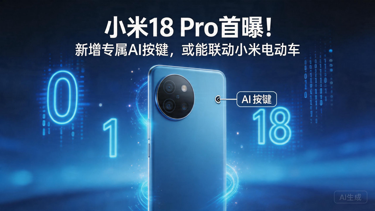 小米18 Pro首曝！新增专属AI按键，或能联动小米电动车