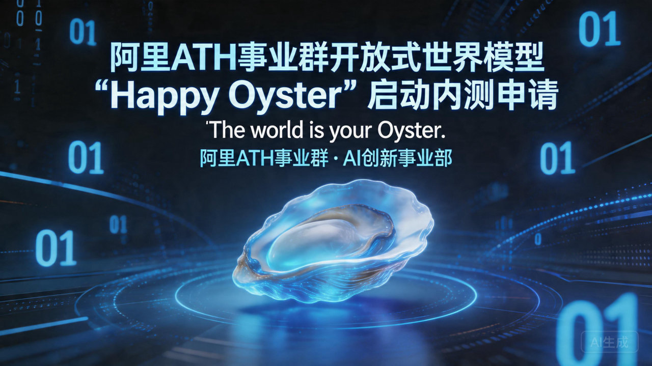 阿里ATH事业群开放式世界模型“Happy Oyster”…