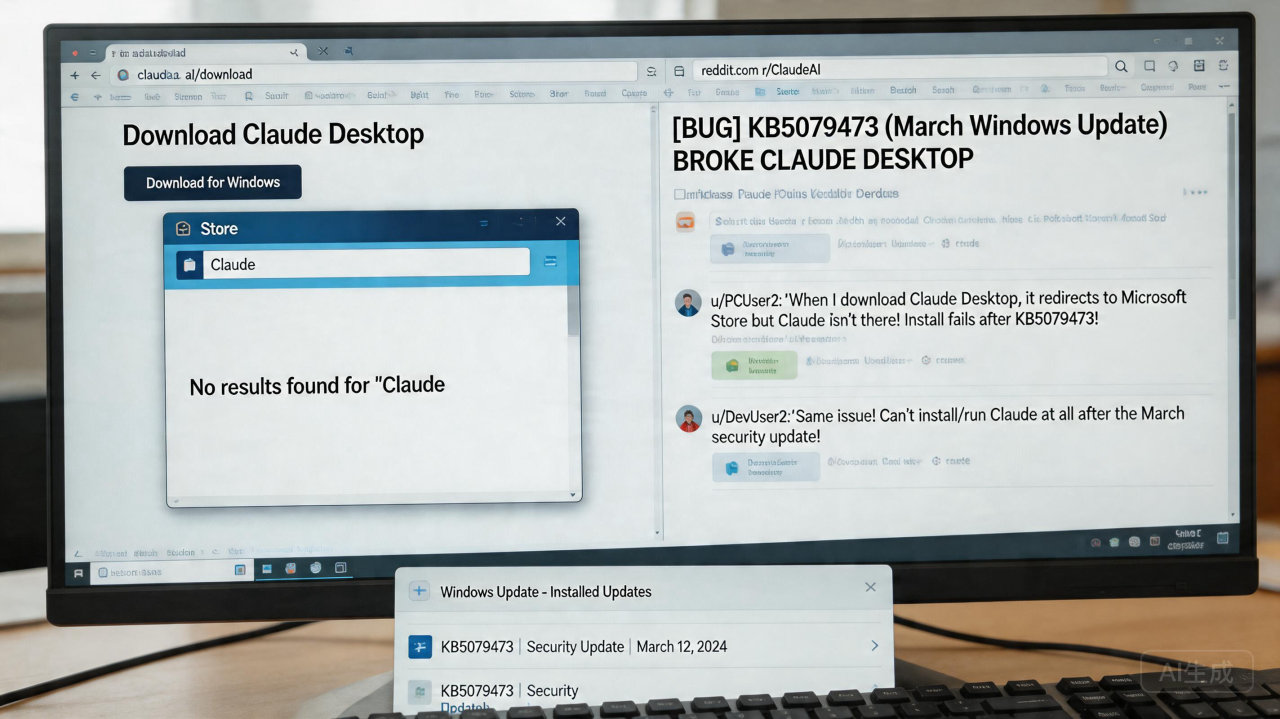 ​微软补丁引发 Claude Desktop 大崩溃，Anthropic 拒绝修复引争议
