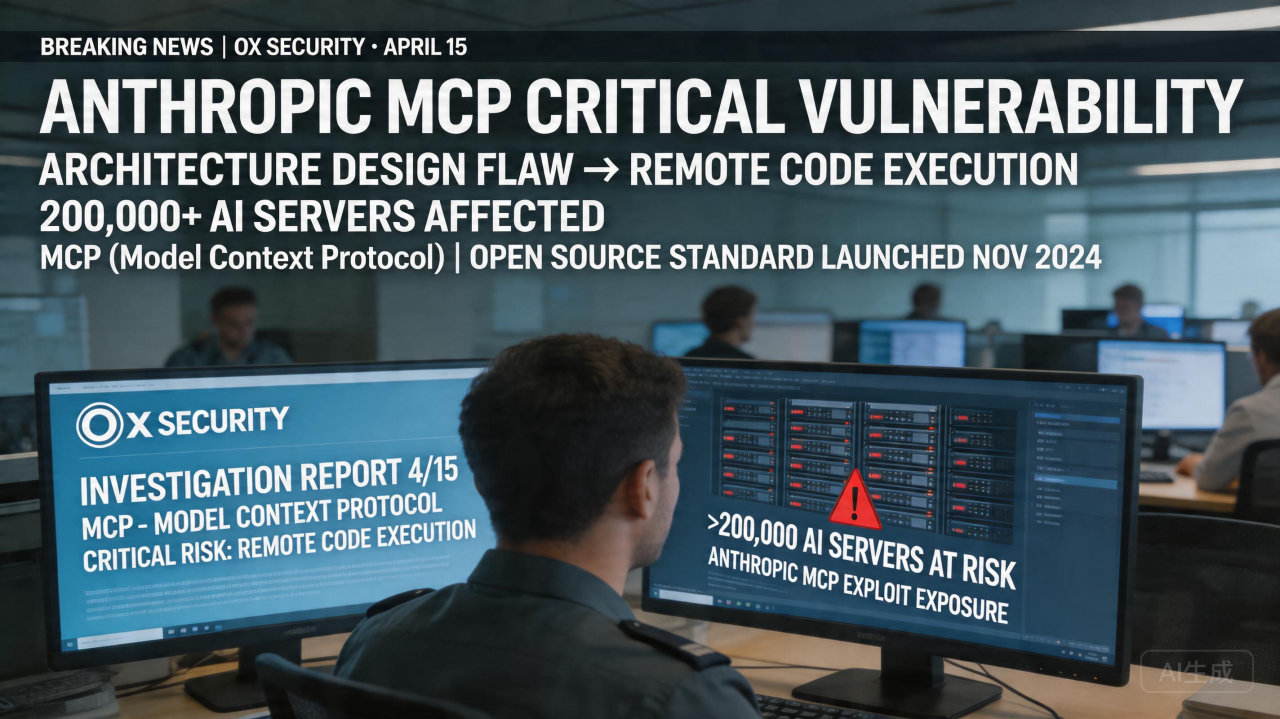 超 20 万台AI服务器暴露在攻击风险下，MCP被曝存在严重设计缺陷
