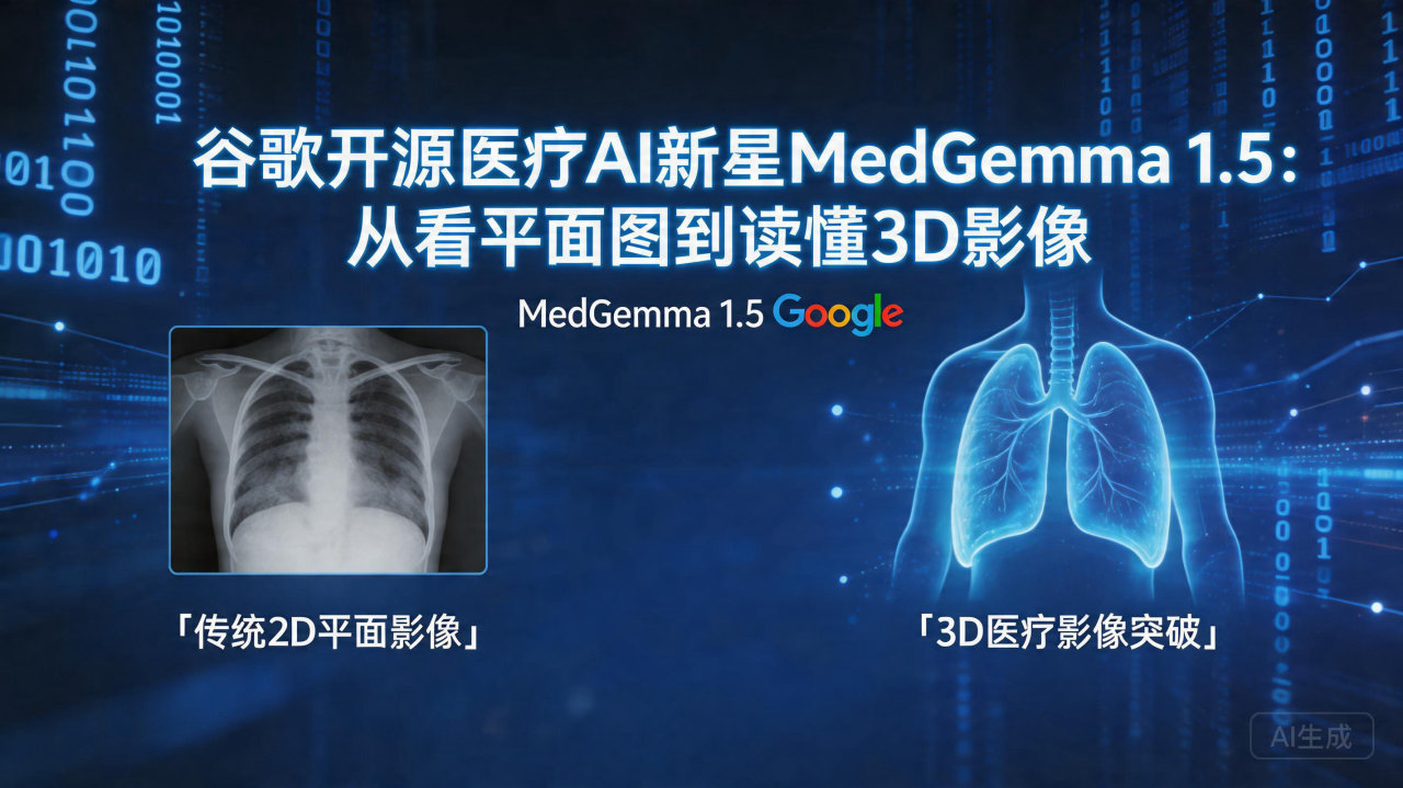 谷歌开源医疗AI新星MedGemma 1.5：从看平面图到…