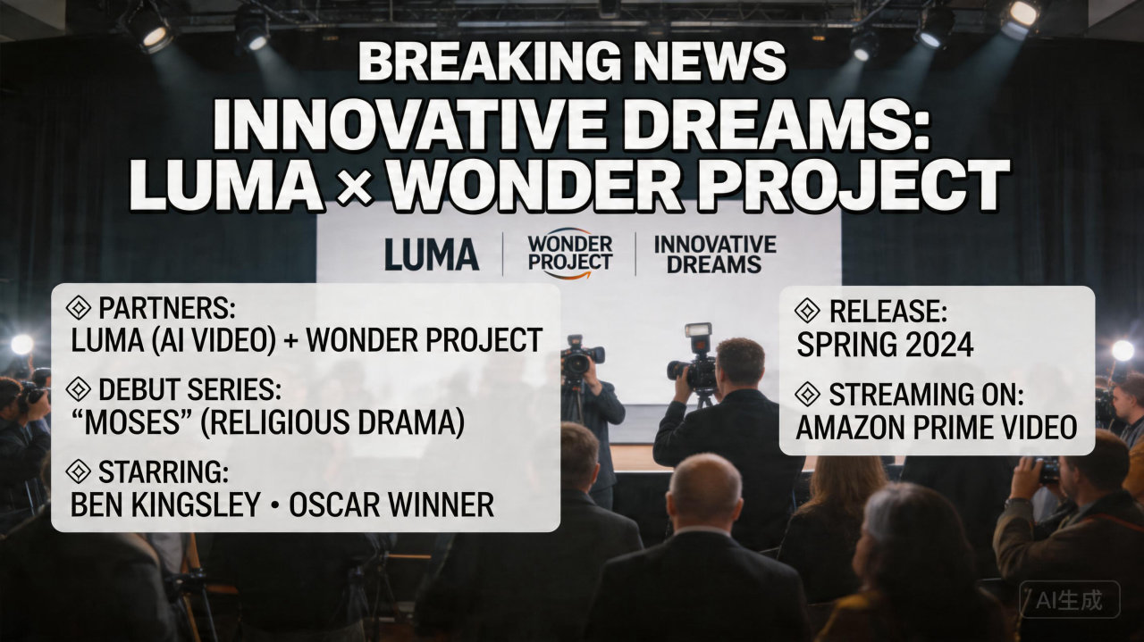 ​Luma 推出 AI 驱动的制作工作室，首个项目聚焦摩西故事
