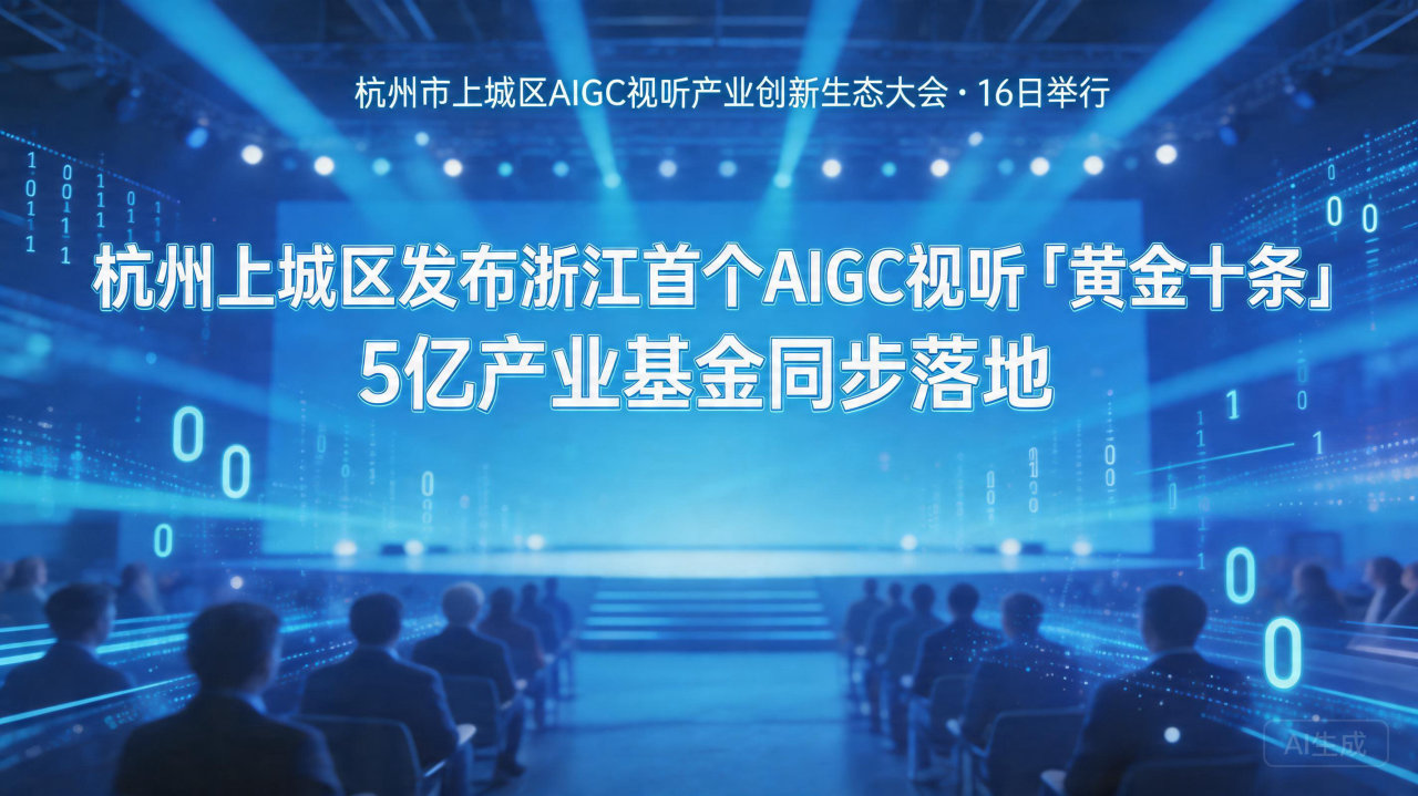 杭州上城区发布浙江首个AIGC视听"黄金十条&q…