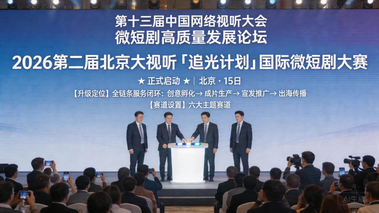 北京启动 2026 第二届"追光计划"国际微短剧大赛，六大赛道全面升级
