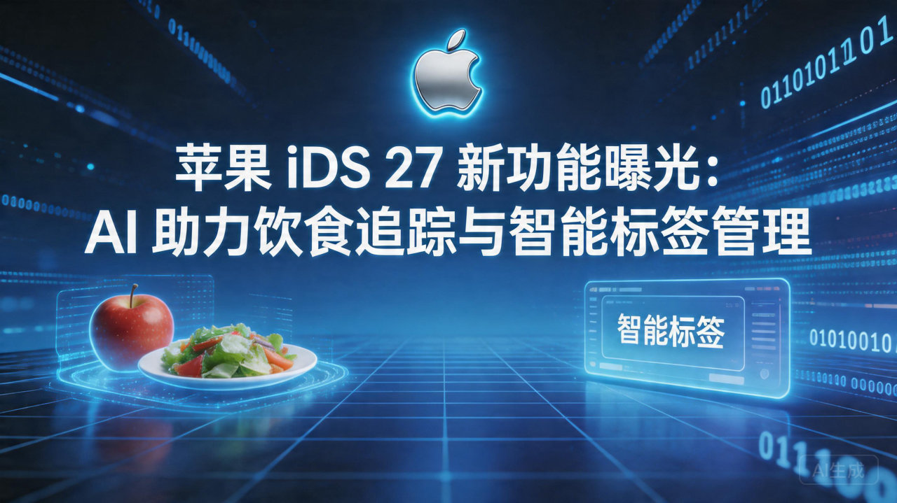 苹果 iOS 27 新功能曝光：AI 助力饮食追踪与智能标…