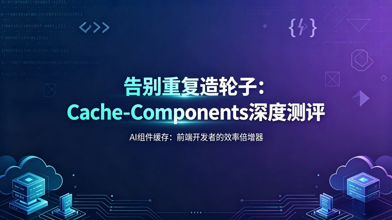 深度测评｜cache-components：告别“重复造轮子”，这套组件缓存SKILL能否成为开发者的效率倍增器？