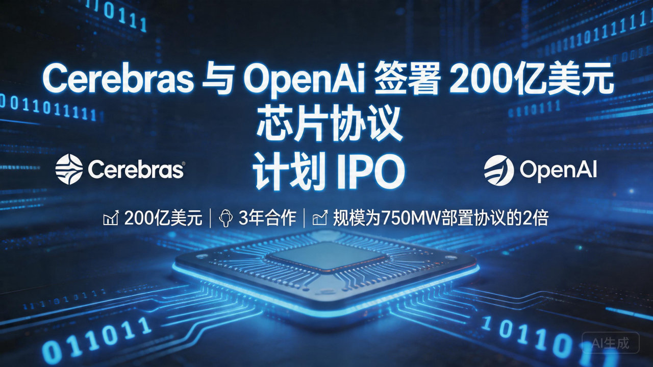 ​Cerebras 与 OpenAI 签署 200 亿美元…