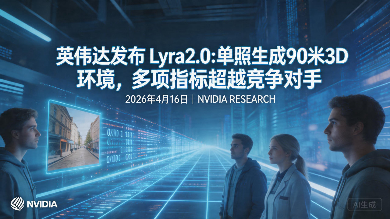 英伟达发布 Lyra2.0:单照生成90米3D 环境，多项…
