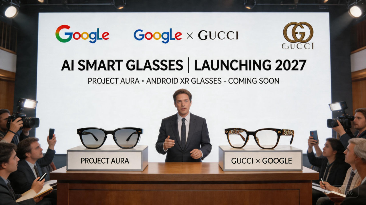 ​Gucci 联手谷歌，时尚智能眼镜将于 2027 年亮相
