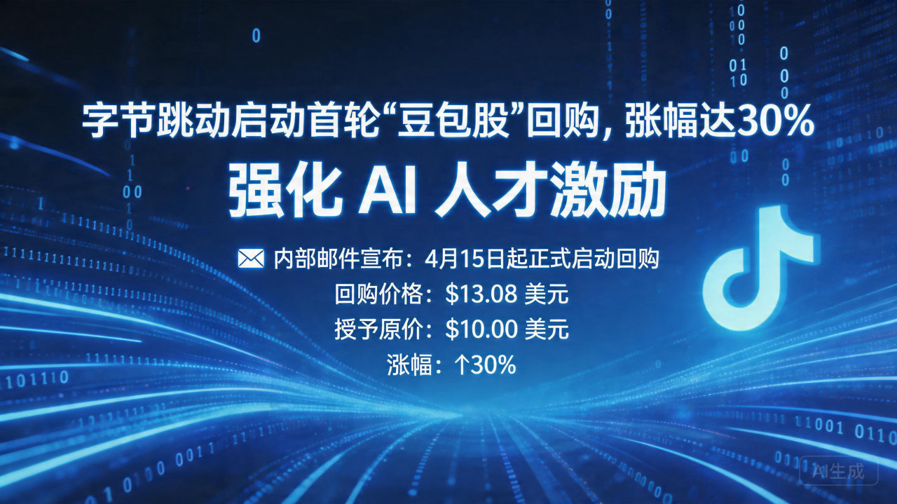 字节跳动启动首轮“豆包股”回购，涨幅达30% 强化 AI …