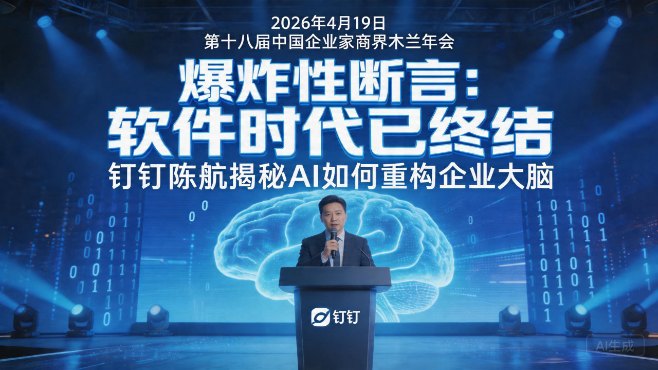 爆炸性断言：软件时代已终结，钉钉陈航揭秘AI如何重构企业大…