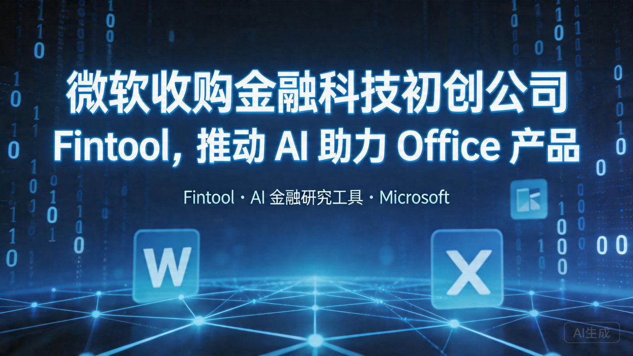 ​微软收购金融科技初创公司 Fintool，推动 AI 助…