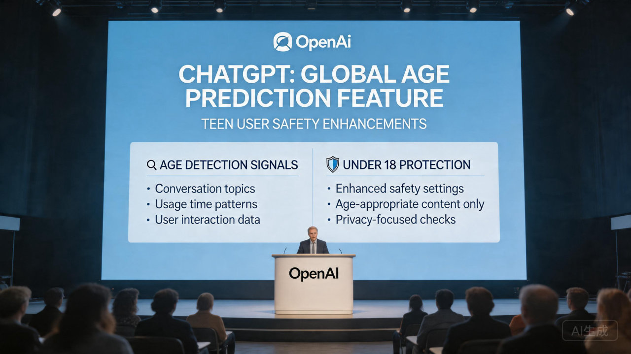 ChatGPT 推出年龄预测功能，保障青少年用户安全体验
