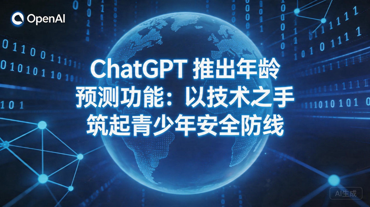 ChatGPT 推出年龄预测功能：以技术之手筑起青少年安全…