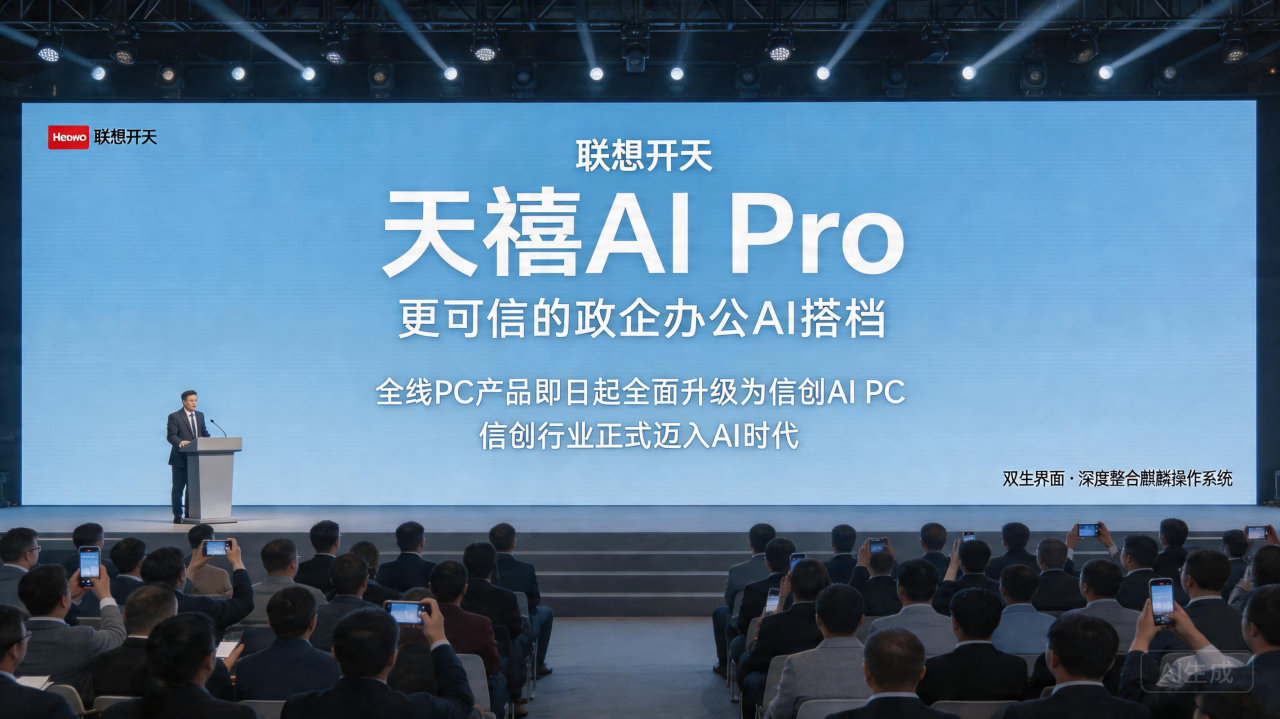 联想开天发布天禧AI Pro：专为政企打造的"可信AI搭档"
