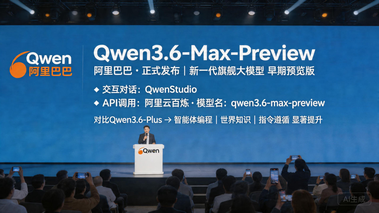 ​阿里巴巴发布 Qwen3.6-Max-Preview：编程智能新标杆
