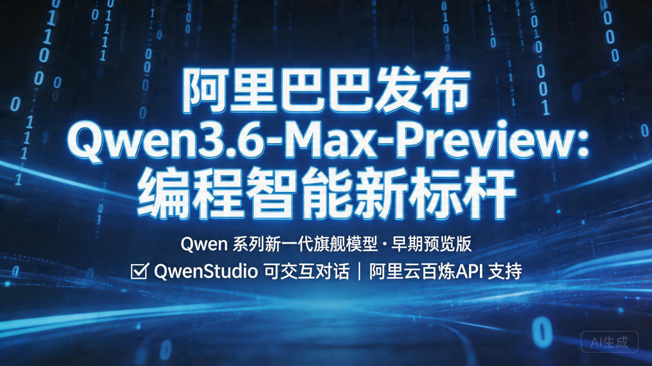 ​阿里巴巴发布 Qwen3.6-Max-Preview：编…