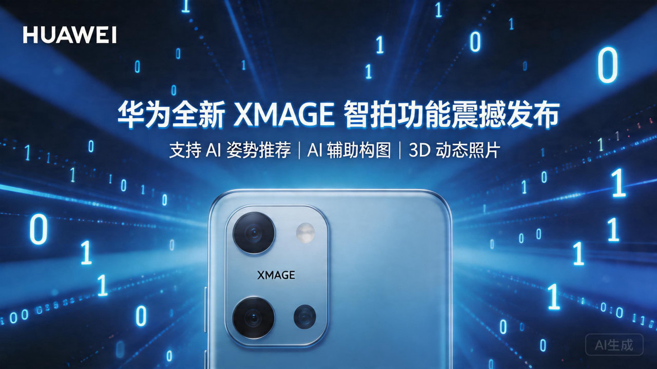华为全新 XMAGE 智拍功能震撼发布，支持 AI 姿势推…
