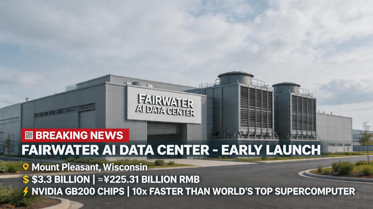 ​微软全球最强 AI 数据中心 Fairwater 提前启用，助力 AI 技术发展
