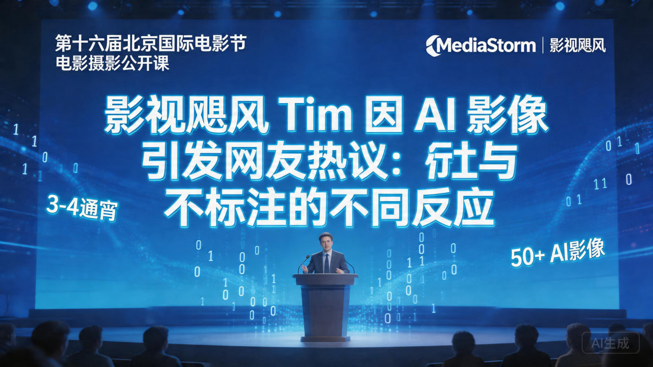 影视飓风 Tim 因 AI 影像引发网友热议：标注与不标注…