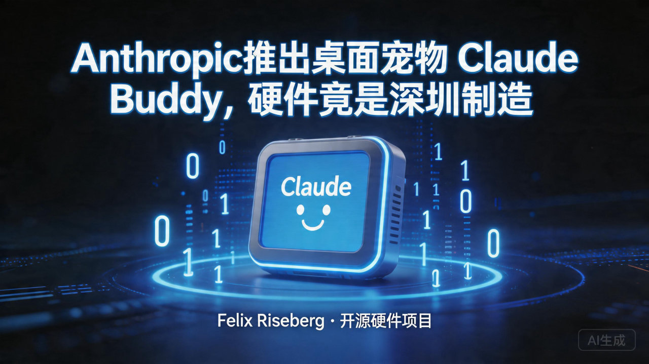 ​Anthropic推出桌面宠物 Claude Buddy…
