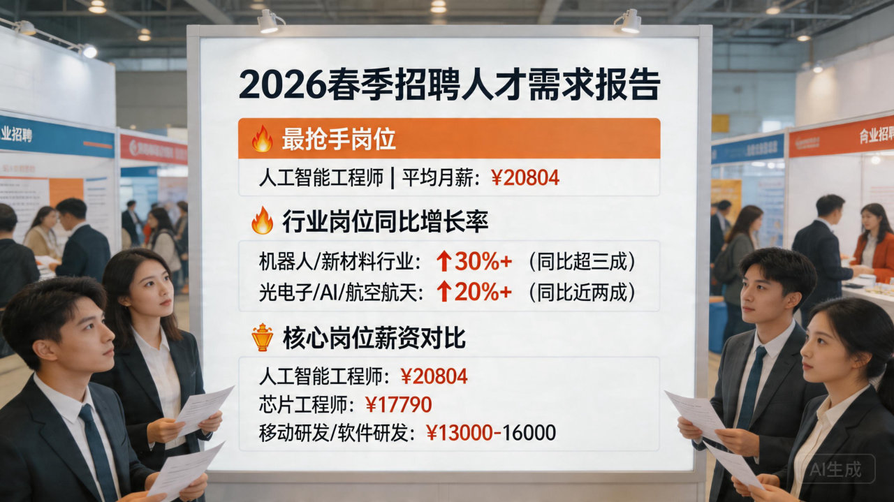 春季招聘热潮：AI 工程师月薪达 20804 元，人才缺口持续扩大
