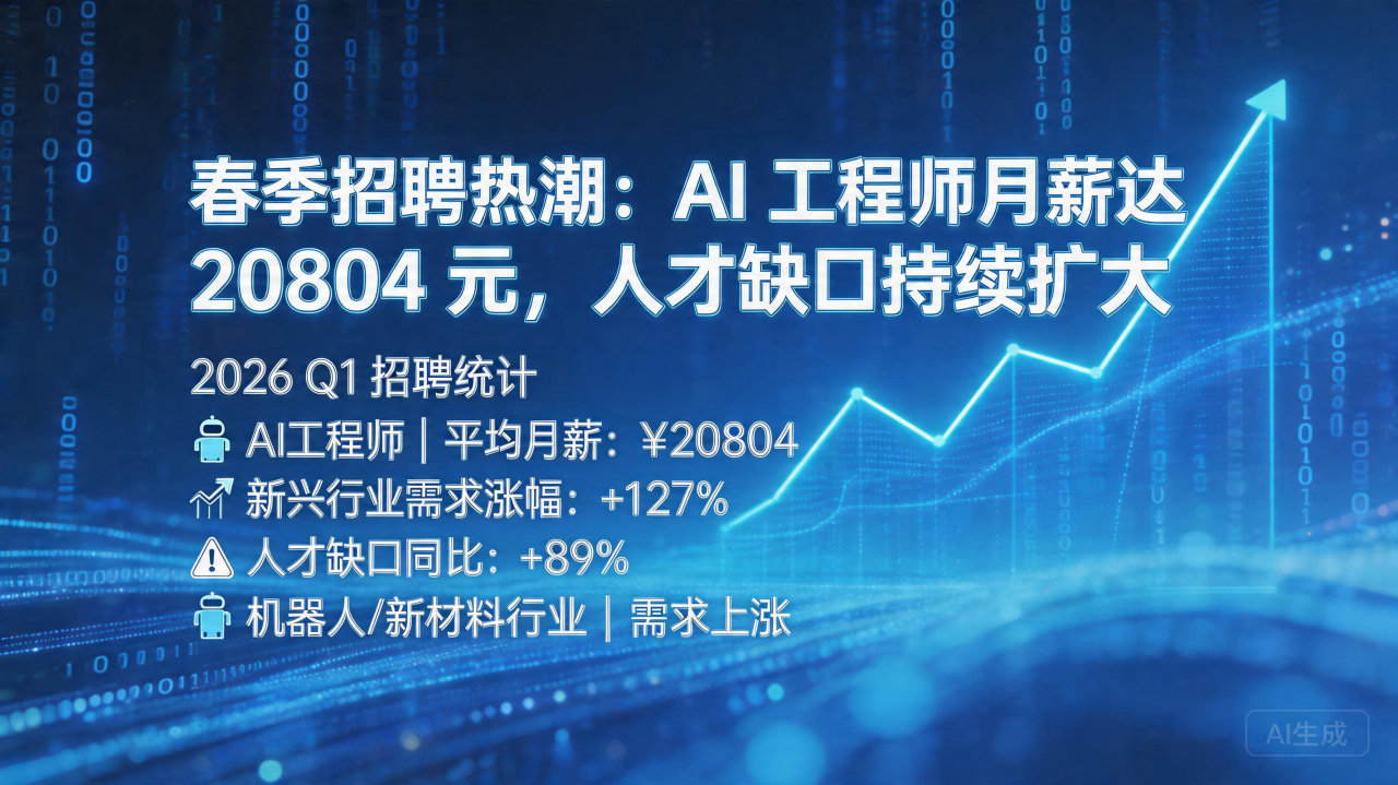 春季招聘热潮：AI 工程师月薪达 20804 元，人才缺口…