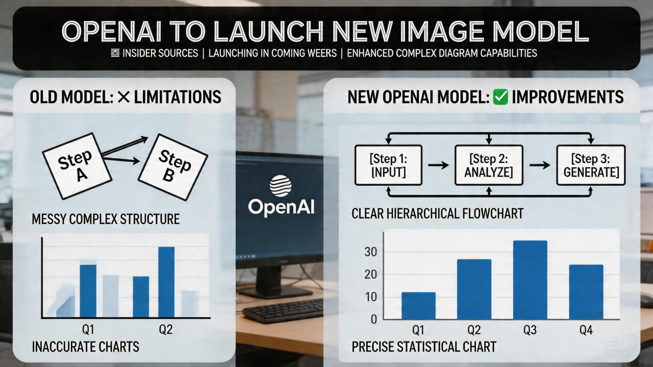 OpenAI再放大招！全新图像模型即将登场，复杂图表生成能力或迎质变
