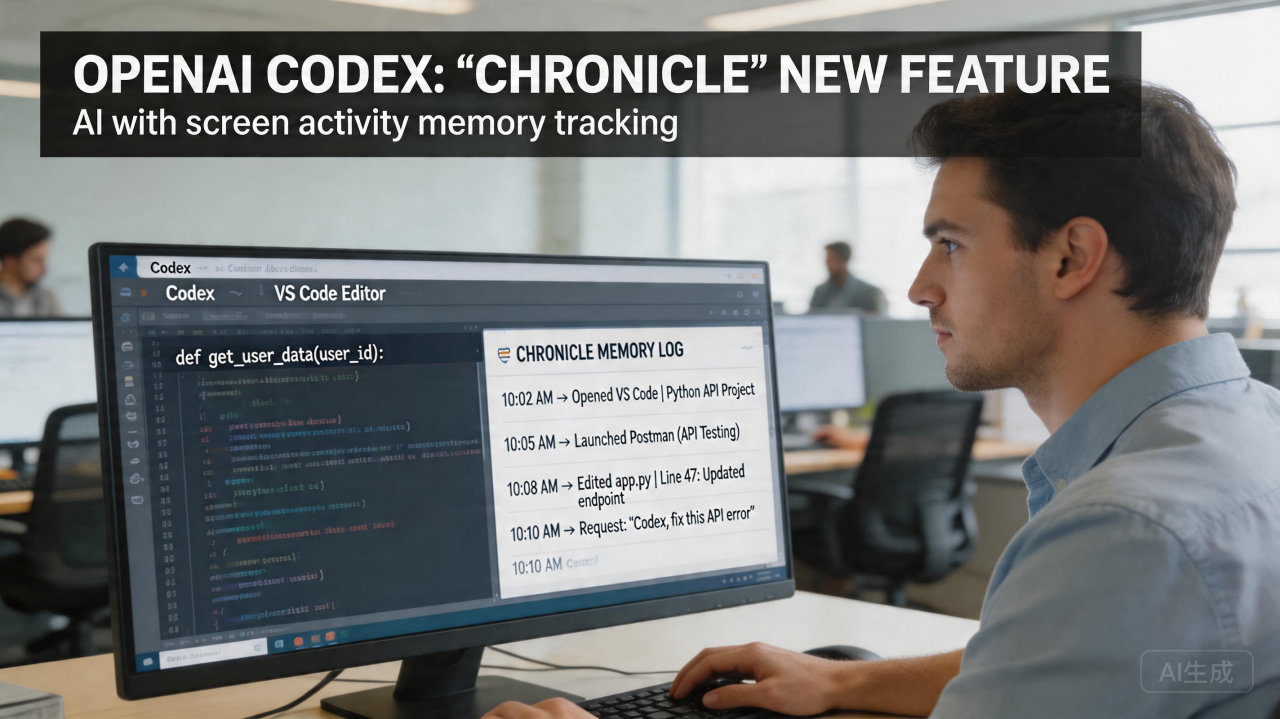 王炸更新！OpenAI Codex 推出“数字记忆”功能，屏幕录制成核心生产力

