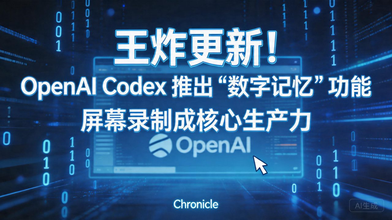 王炸更新！OpenAI Codex 推出“数字记忆”功能，…