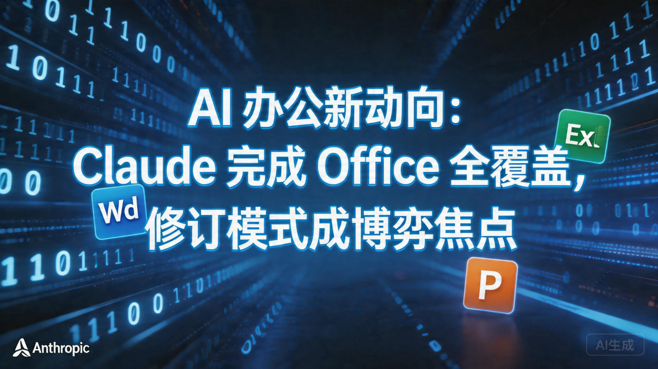 AI 办公新动向：Claude 完成 Office 全覆盖…