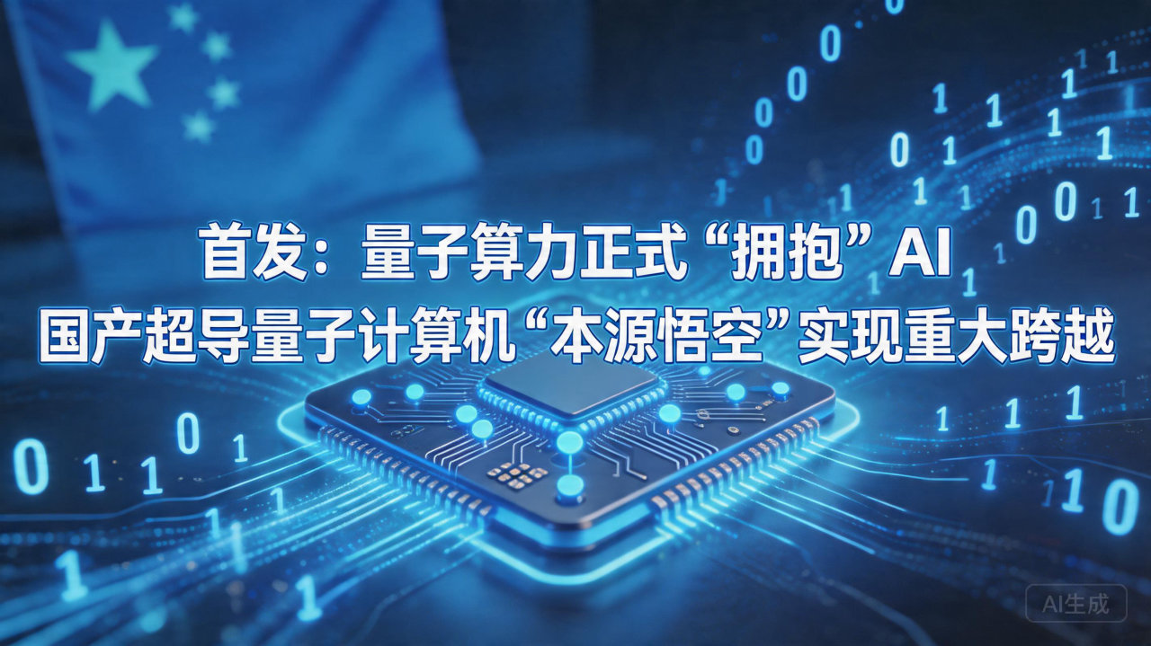 首发：量子算力正式“拥抱”AI，国产超导量子计算机“本源悟…