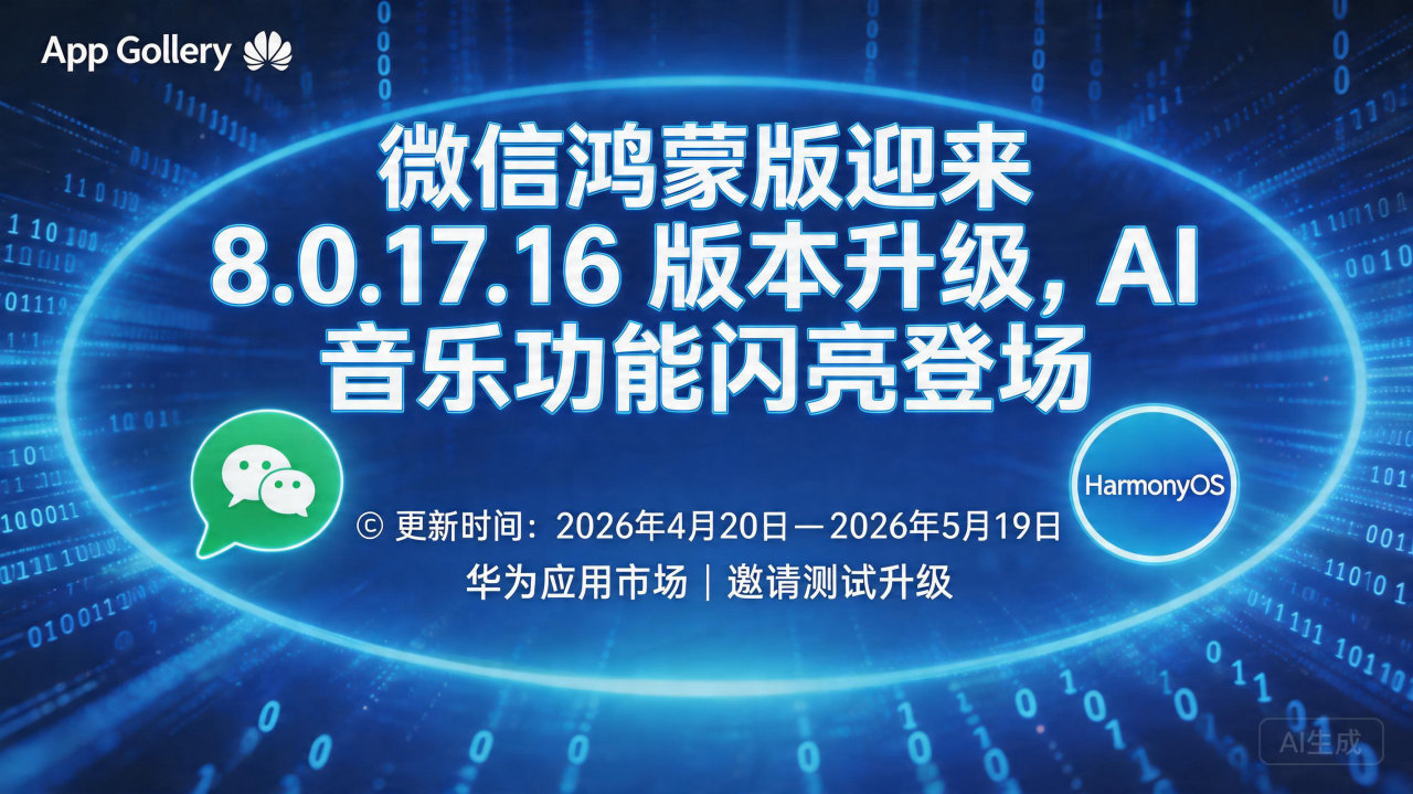 ​微信鸿蒙版迎来 8.0.17.16 版本升级，AI 音乐…