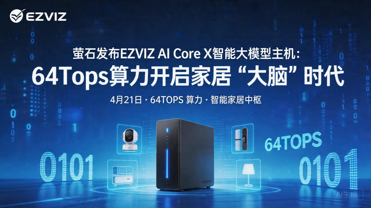 萤石发布EZVIZ AI Core X智能大模型主机：64…