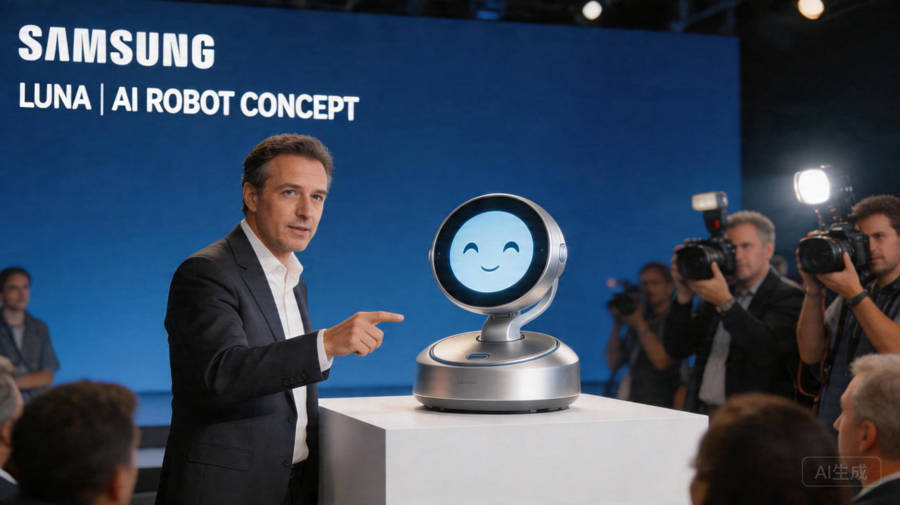 三星AI机器人“Luna”亮相：这款像点唱机的居家助手真的实用吗？
