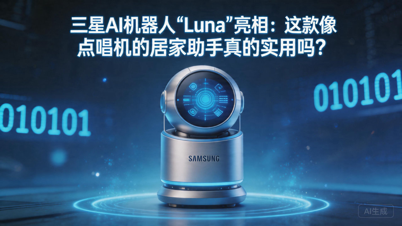 三星AI机器人“Luna”亮相：这款像点唱机的居家助手真的…