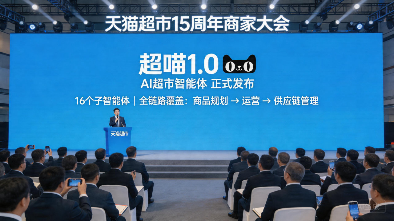 天猫超市 15 周年放大招：首个AI超市智能体“超喵”正式上岗
