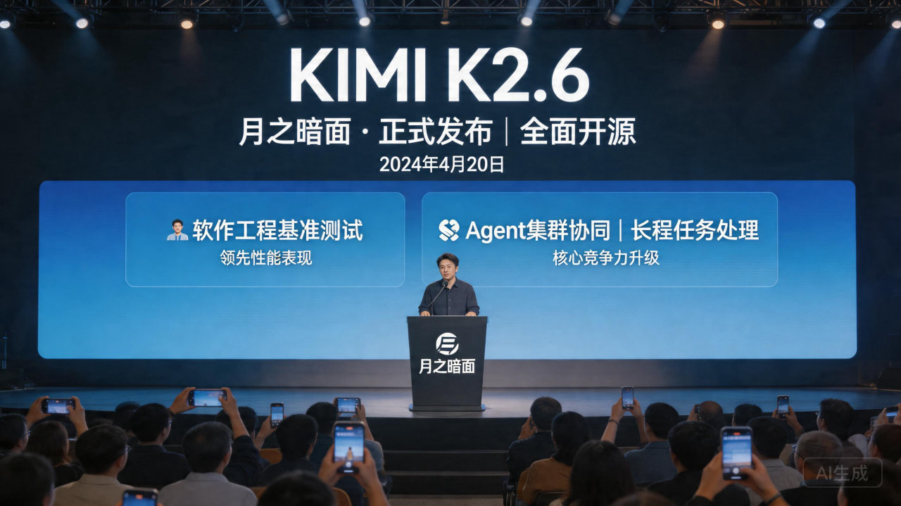 ​月之暗面发布新模型K2.6：长程任务与智能体能力实现新突破
