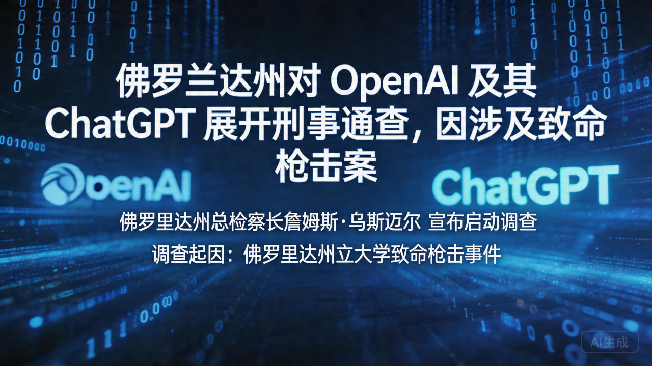 ​佛罗里达州对 OpenAI 及其 ChatGPT 展开刑…