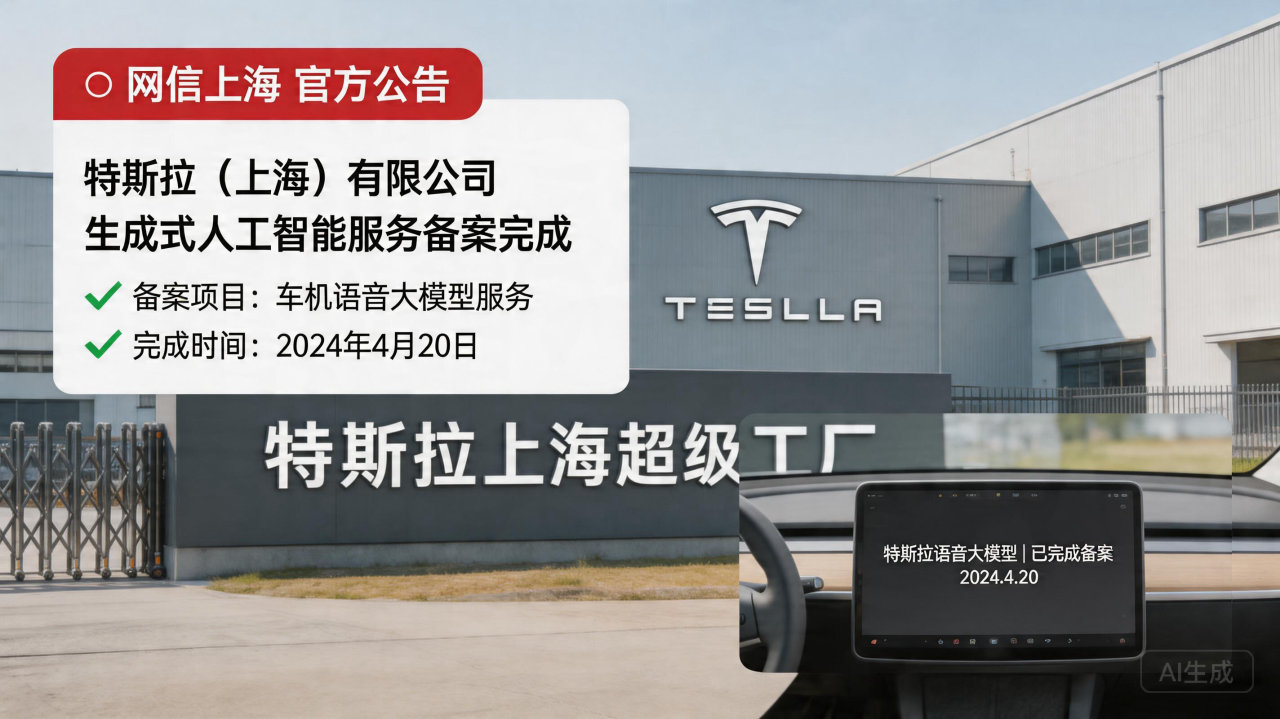 特斯拉车机语音大模型在沪完成备案，智能座舱体验迎来AI升级
