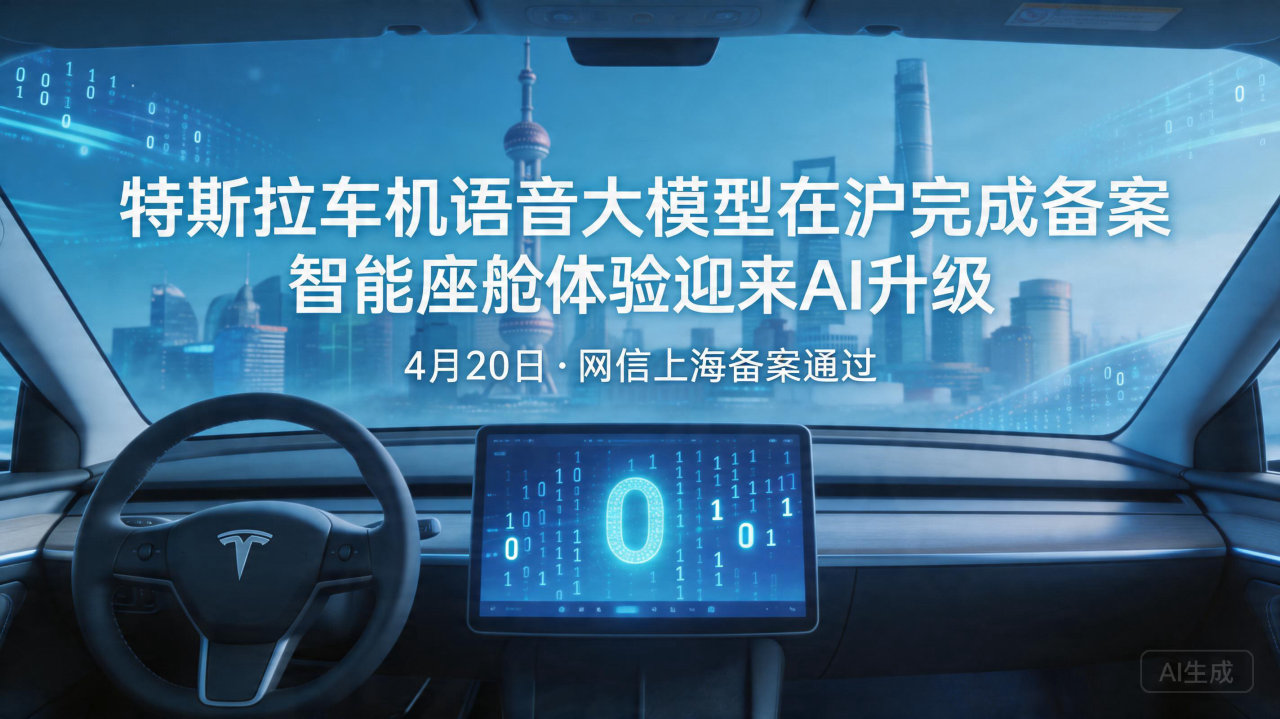 特斯拉车机语音大模型在沪完成备案，智能座舱体验迎来AI升级