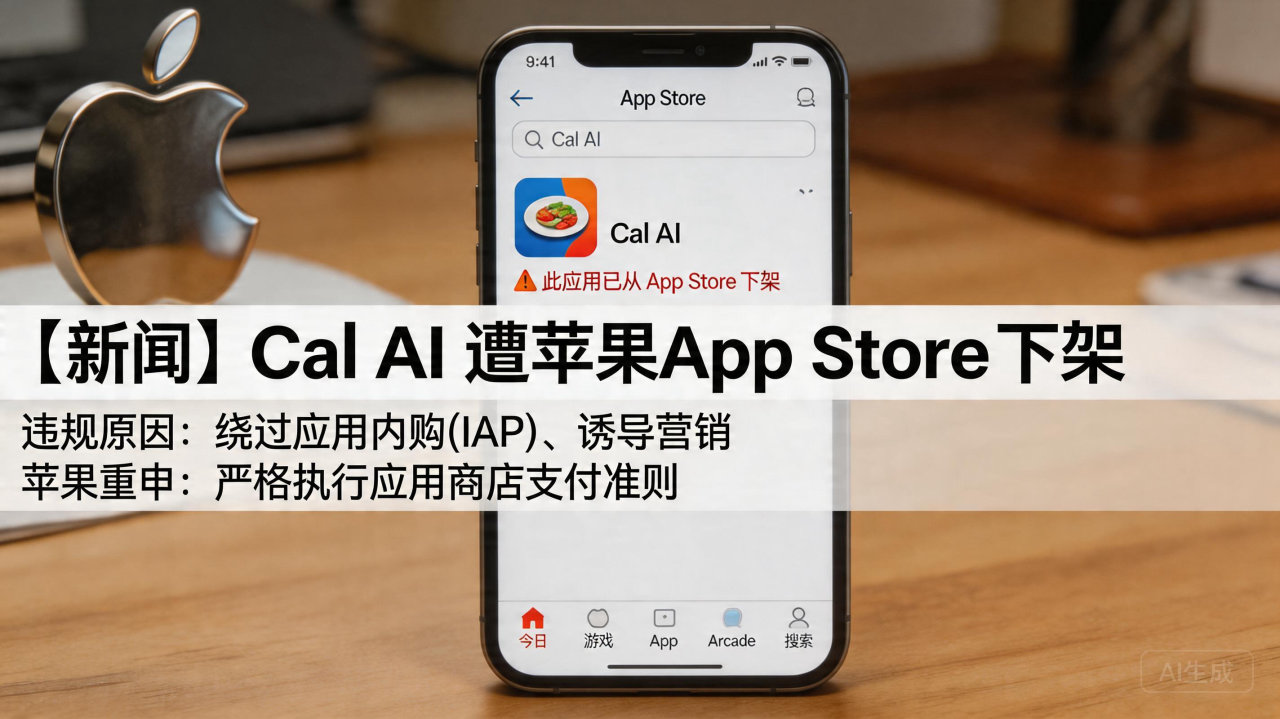 苹果重拳整顿 App Store 支付：明星应用 Cal AI 违规被下架
