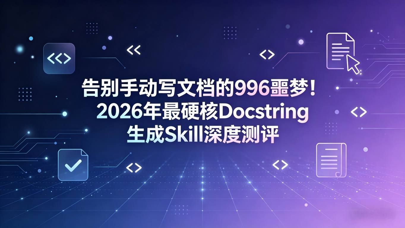 告别手动写文档的996噩梦！2026年最硬核Docstring生成Skill深度测评