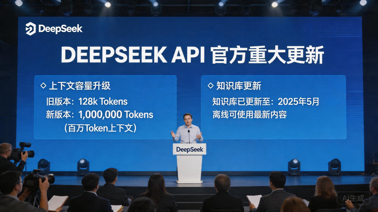 DeepSeek API 实现百万 Token 上下文升级
